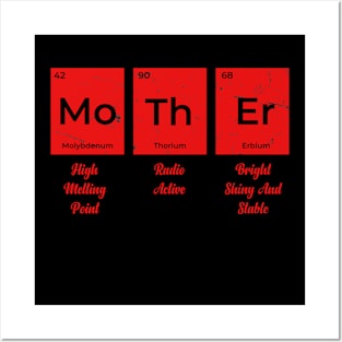 Womens Mother Periodic Table Elements of a Mother's Day Posters and Art